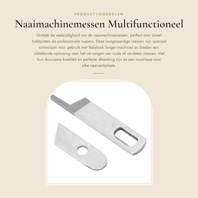 Dailygoods- Messenset Hoogwaardig Staal - Naaimachinemes - Overlocker - Babylock Serger - Corrosiebestendig - Eenvoudig te Installeren - Naaimachine Messen