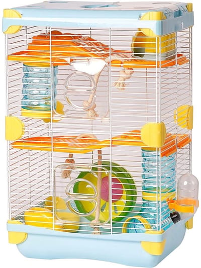 CRLYN® Hamsterkooi - Rattenkooi - Knaagdieren Kooi - Blauw