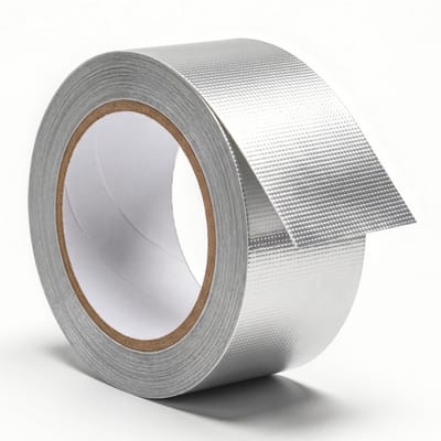 Hittebestendige zilverkleurige tape, waterdicht en isolerend, 5 cm x 20 m voor ventilatie, motoren en kabelreparatie