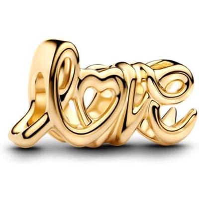 Nieuwe Sprankelende Gouden Poolster Liefdesbrief Oneindigheidsknoop Bloeiende Roos Clip Bedels Kralen Passend op Originele Armband Doe-het-zelf Sieraden Cadeaus beige