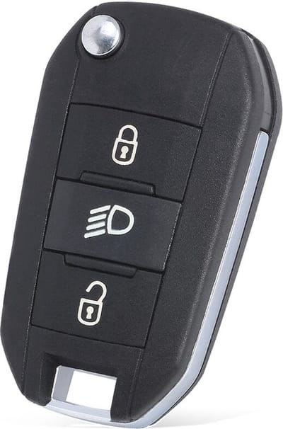 XEOD Autosleutelbehuizing - sleutelbehuizing auto - sleutel - Autosleutel geschikt voor: Peugeot - Citroen 3 Knops smart sleutel