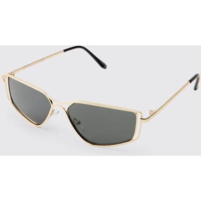 Vintage Draadmontuur Geometrische Zonnebril | Gold