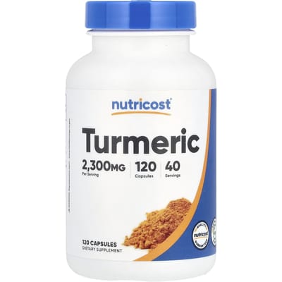 Nutricost, Curcuma, 2 300 mg, 120 gélules (766 mg par capsule)