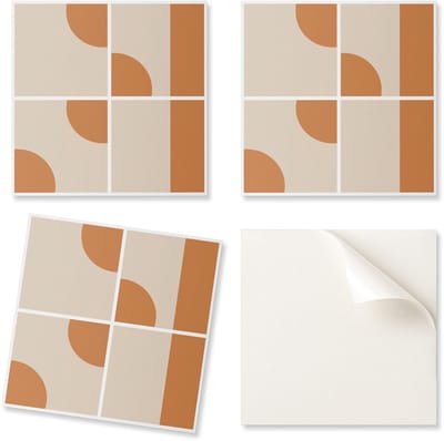 Set zelfklevende vinyltegels met abstracte geometrische vormen, 20x20x20 cm