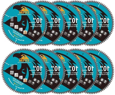 Cirkelzaagbladen Set - Houtzaagbladen - Fijne Afwerking - 80 Tanden ATB TCT - 10 Inch 1 Inch