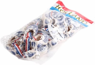 Klomp Paar 5 Cm Delfts Blauw In Zak - 1 zakje 10 stuks - Souvenir