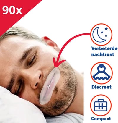 Anti Snurk - Slaaptape - Beter Slapen - Mond Tape - Mondpleisters - Mouth Tape - Sleeptape - Snurk Tape