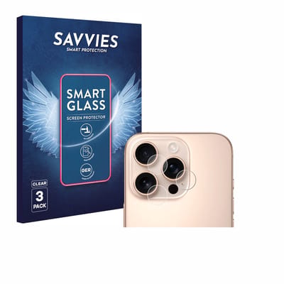 3 Stuks Savvies Screenprotector - geschikt voor Apple iPhone 16 Pro (ALLEEN Camera Lens) - beschermfolie glas transparant