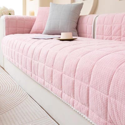 Katoen Fluweel Gewatteerd Verdikt Sofakussen Winter Pluche Kussen Vierseizoenen Antislip Effen Kleur Sofa Handdoek 70*70cm