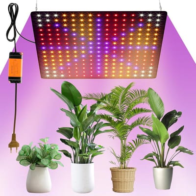 Thijox - Led-plantenlamp 45W Volledig Spectrum Groeilamp met 225 SMD2835 LEDs en Ophanghaken voor Kamerplanten, Groenten en Bloemen