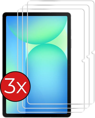 Screenprotector - 3 Stuks - Geschikt voor Samsung Galaxy Tab S10 FE - Extra Sterk - Beschermglas - Gehard Glas - Tempered Glass - Screen Protector