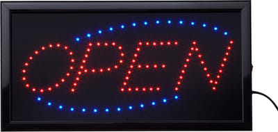 Led bord open - Led bord - Led - Verlichting - Open - Led sign - Neon sign - Led lamp - Ledbord - Led verlichting - Decoratie - Led lights - Mancave Decoratie - 50 x 25 cm - Mancave - Cave & Garden