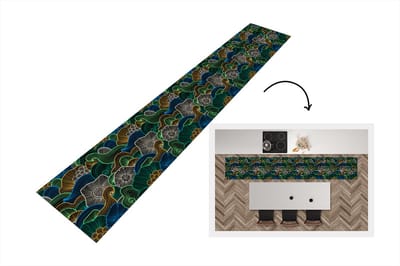 Keukenloper - Loper keuken - Patroon - Bloemen - Glow - 300x50 cm - Keukenloper vinyl