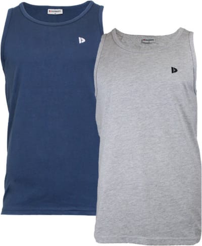 2-Pack Donnay - Muscle shirt (James) - Tanktop - Heren - Navy/Light Grey-marl (469) - maat S