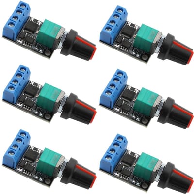 6 Stuks PWM DC Motor Snelheidsregelaar Module 5V-12V 10A met Schakelfunctie