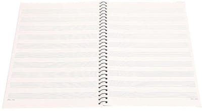 Manuscriptpapier 50 Vellen - Muziekblok - Muziekpapier A4 Noten Lijnen - Notitieblok voor Muzikanten - Geschikt voor Muziekles - Hoogwaardig Papier