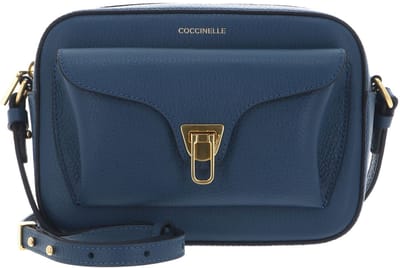 COCCINELLE Leren schoudertas Beat Soft Crossbody Bag Deep Blue blauw