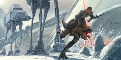 Fotobehang - Star Wars Classic RMQ Hoth Battle Ground 500x250cm - Vliesbehang