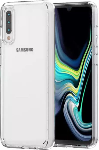 Silicone back cover Geschikt voor Samsung Galaxy A50/Transparant hoesje + gratis screenprotector