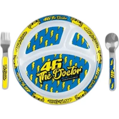 Borduur plate met bliksem voor baby VR46 The Doctor