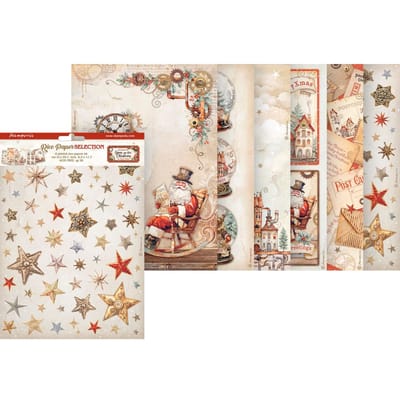Stamperia Gear up for Christmas A4 Rice Paper Selection (6pcs) (DFSA4XGT)