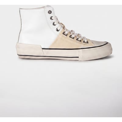 AllSaints Waylon Hi Top Black Maat: 43 | Sneakers Outlet | Heren | Wit