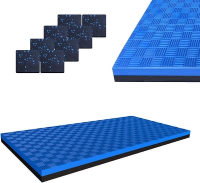 Fitnessapparatuur Mat - Hometrainer Mat Vloermat - Apparatuur Dempen - Verdikte EVA Schuim - 25 cm - Zwart/Blauw