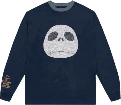 Disney The Nightmare Before Christmas - Rhinestone Jack Longsleeve shirt - S - Blauw