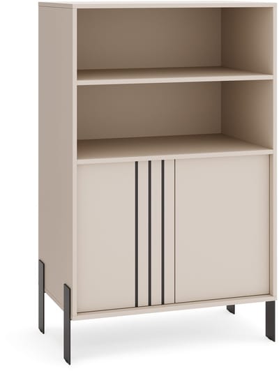 Vitrine Natan met Metalen Poten 80/127/40 cm (Kasjmier)