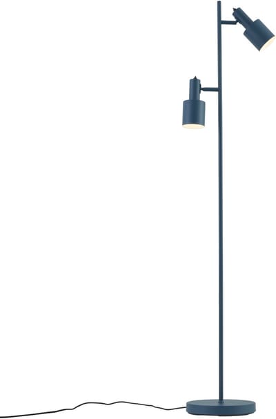 QAZQA stijn - Moderne Vloerlamp | Staande Lamp - 2 lichts - H 156 cm - Blauw - Woonkamer