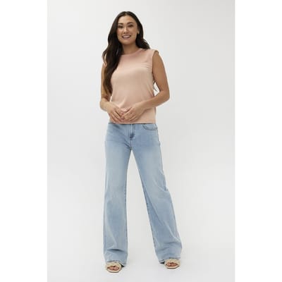 EsQualo Sweater Slv/lss Stripes Lurex Light Apricot Größe: S | Tanktops Outlet | Damen | Orange