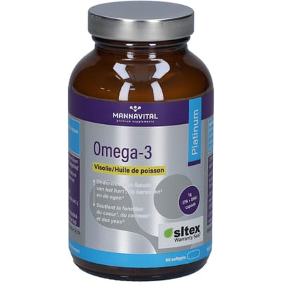 MannaVital Omega-3 Platinum Visolie 60 Zachte capsules