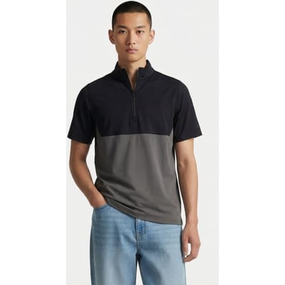 Lyle & Scott Golf Windjammer Shirt Jet Black/granite Size: S | Sports Jackets Outlet | Heren | Grijs