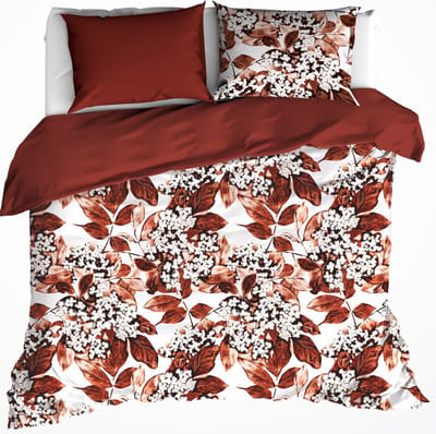 De Witte Lietaer Dekbedovertrek Katoen Flanel Mimulus - Hotelmaat - 260 x 240 cm - Rood