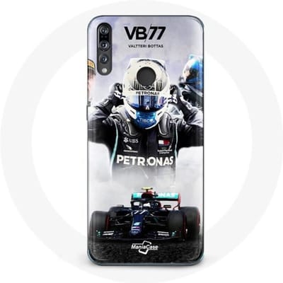 Hoesje voor Huawei p30 lite Formule 1 Valtteri Bottas F1 coureur Zwart zwart