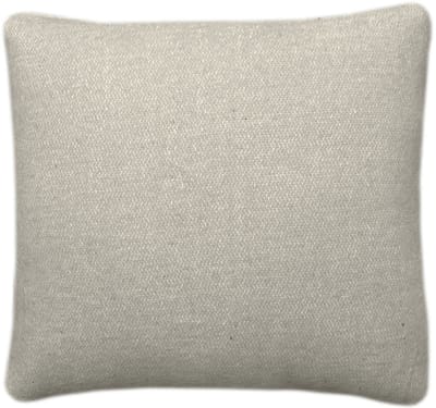 Beige double faced recycled wool square cushion