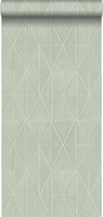 ESTAhome behang origami motief celadon groen - 53 cm x 10.05 m - 148713