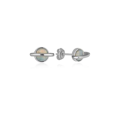 Speciale Moonstone Oorknop Zilver Earring Moonstone (925 Sterling) Oorbel Trendy Minimalistisch Zilveren Oorknop Meisje | Cadeau Voor Vrouw