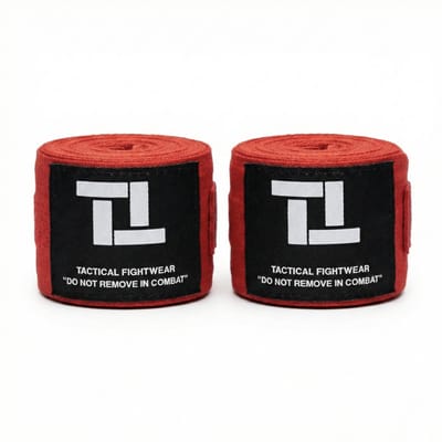 Tactical Fightwear Vechtsport Bandage 4,5m Rood - Handwraps/Boxing Wraps voor Kickboksen, Boksen & MMA