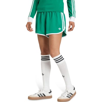 Adidas 3 stripes Korte Broeken Dames - Groen - Maat XXL (50-52) - Poly Mesh