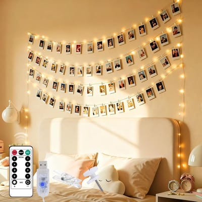 10 m 100 LED Sfeerverlichting met USB en Afstandsbediening - 8 Lichtstanden en Dimbaar voor Kamerdecoratie, Bruiloften, Kerst en Verjaardagen met 60 Clips