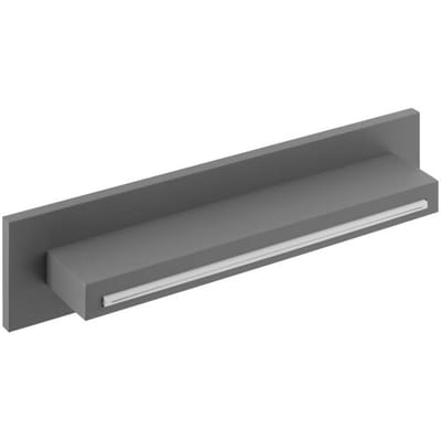 Herzbach DEEP GREY wall spout XL for wall surface mounting 23.697000.1.06