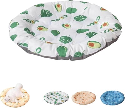 Koelmat voor Honden en Katten - Gelkoelpad voor Binnen en Buiten - Dik en Duurzaam Slaappad met Kraboppervlak - Verkoelt Natuurlijk zonder Elektriciteit - Geschikt voor Warme Dagen - Wit
