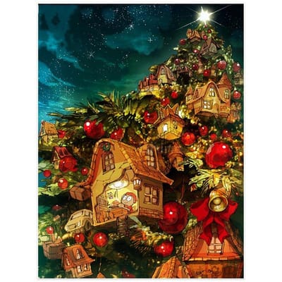 Kerst 5d Diamond schilderij volledige ronde diamant borduurwerk kruissteek 20X30CM brown