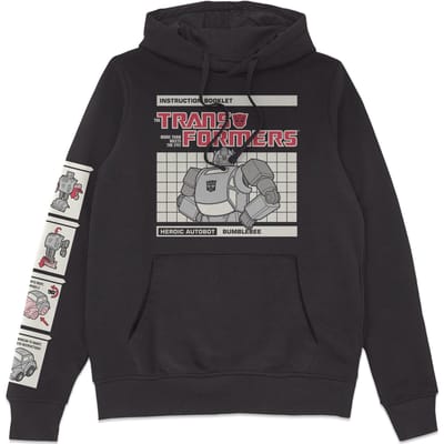 Transformers Bumblebee Instructional Hoodie - Black - M