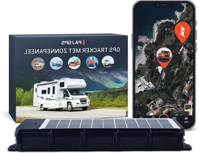 PAJ - SOLAR Finder 4G - GPS Tracker voor Camper, Aanhangwagen, Auto - Zonnepaneel voor Extra Lange Batterijduur met Realtime Locatie - Incl. 3 Maanden Premium Abonnement - Alarmen - Geofence
