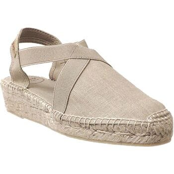 VERONA | Vegan platte espadrilles voor dames met elastiek - STEIN, maat 36