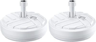 Prosperplast Parasolvoet - 3x - rond - wit - vulbaar - 10 liter - D39 cm
