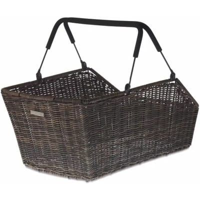Basil Cento Rattan Look Multi System Fietsmand - Achter - Kunststof rotan - Bruin