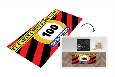 Keukenloper - Loper keuken - Verjaardag - Feest - 100 Jaar - 120x50 cm - Keukenloper vinyl